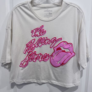 ROLLING STONES CROPPED TEE BY LIV GOODS